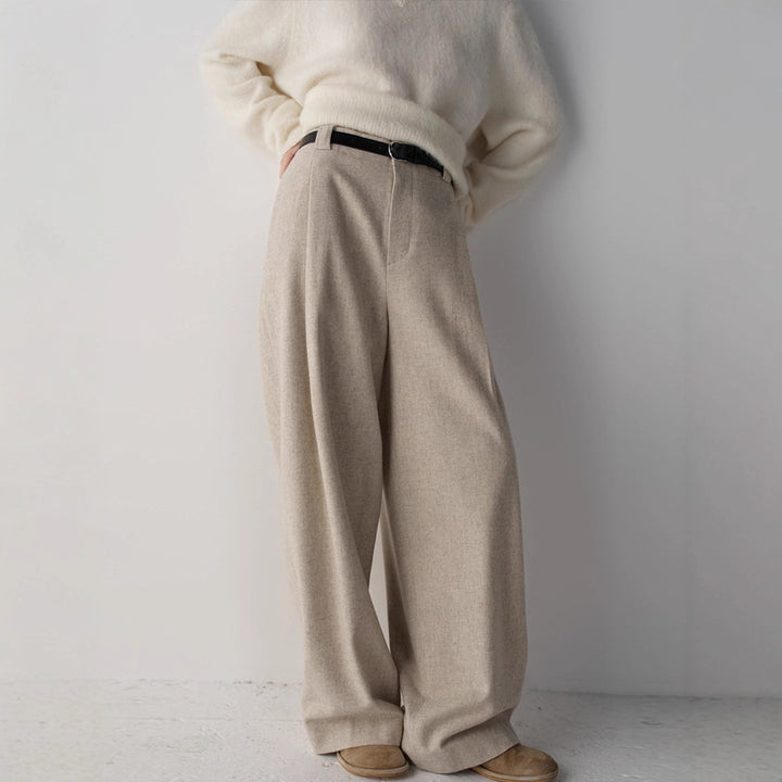 Pantalon en tissu élégant et ample pour femmes Chic & Stil