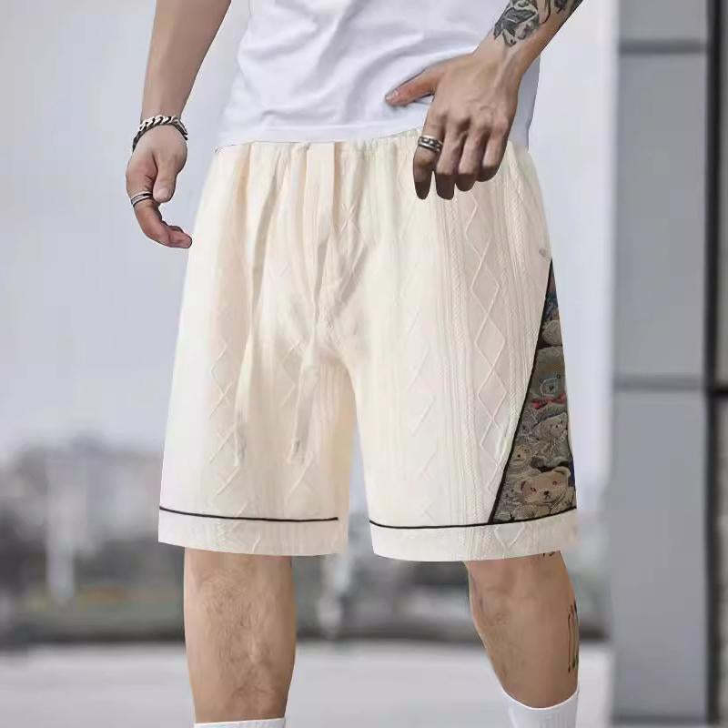 Men's athletic leisure pants with a creative floral design Lune London