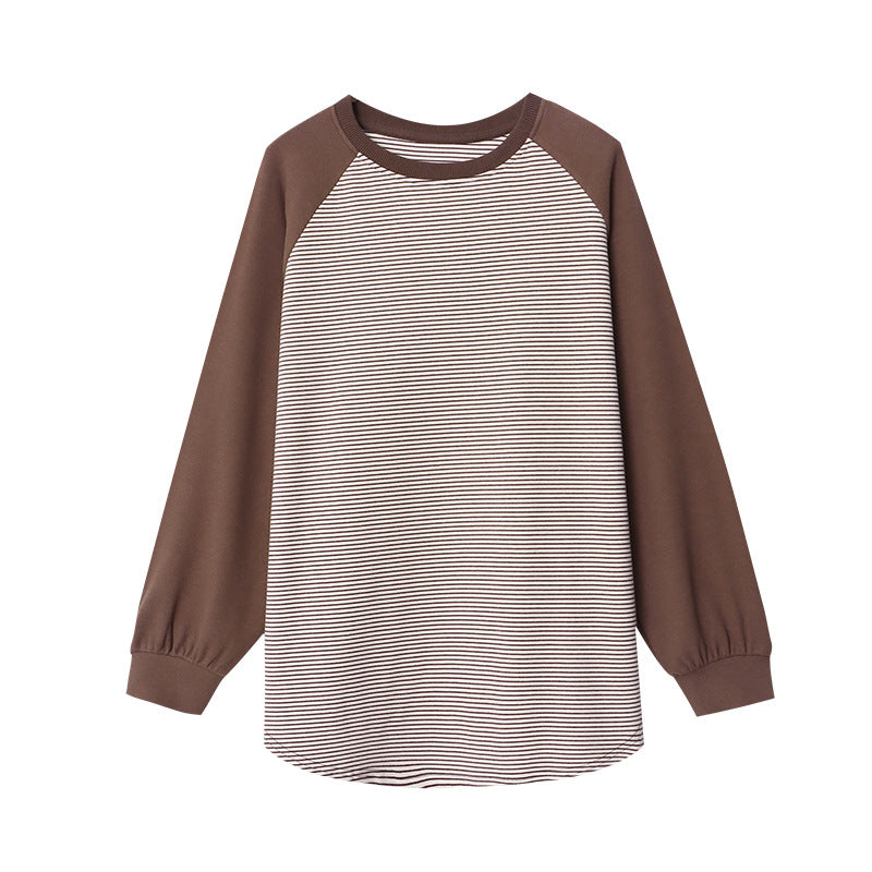 Women's Casual Sweatshirt with Striped Design Chic & Stil