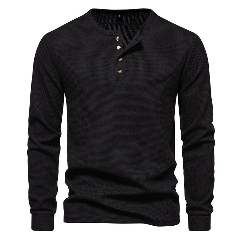 Men's long sleeve shirt with button placket and structured design Lune London