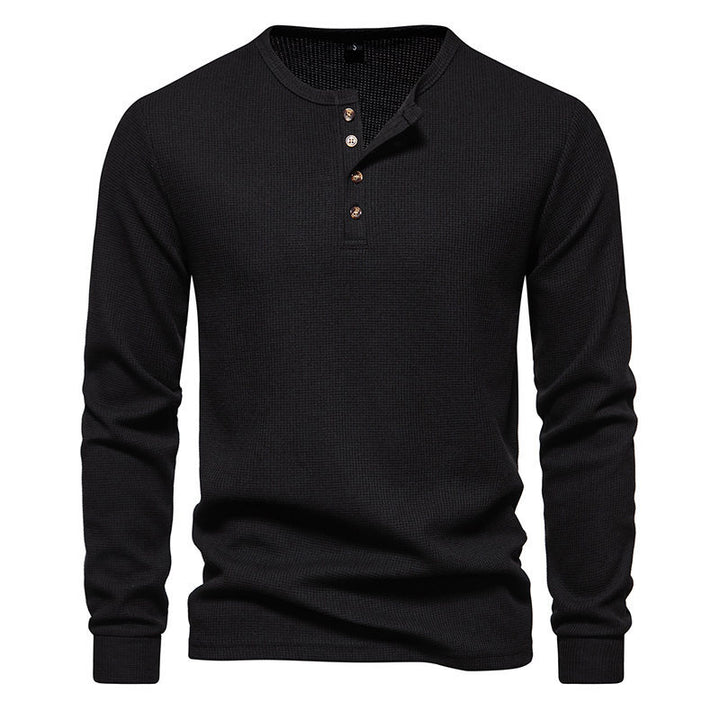 Men's long sleeve shirt with button placket and structured design Lune London