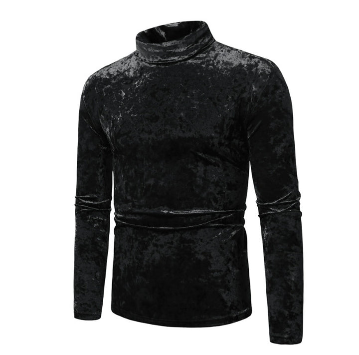 Elegant men's turtleneck sweater in velvet Lune London