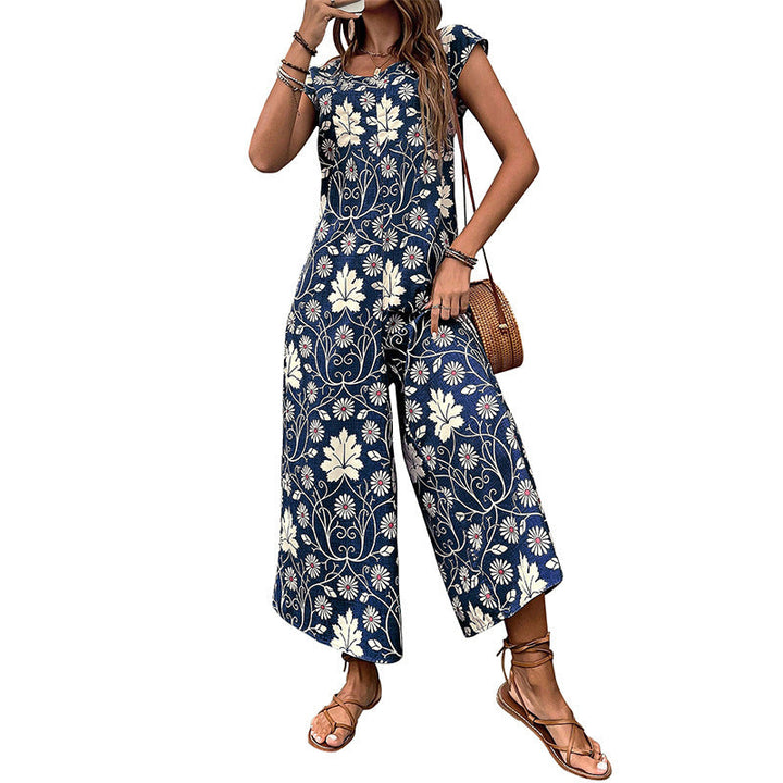Women’s Jumpsuit with Floral Pattern and Practical Pockets Chic und Stil