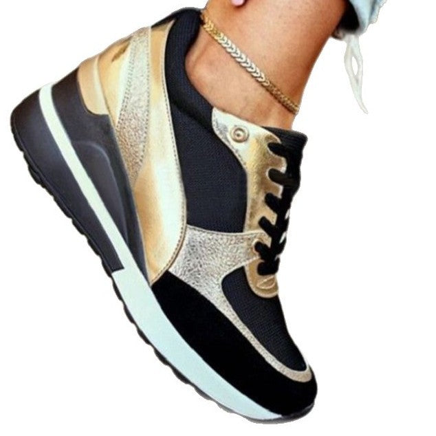 Women's Fashion Sneakers with Elegant Metallic Detail and Sporty Sole Lune London