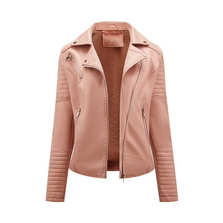 Women's biker jacket with trendy quilted details and an asymmetrical zipper Lune London