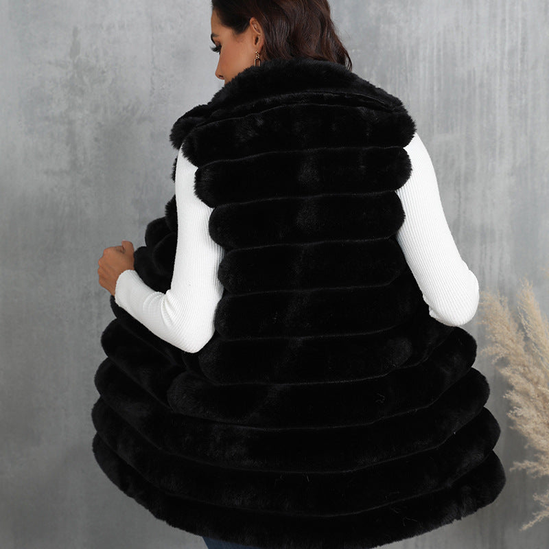 Chic Long Plush Fur Vest for Women