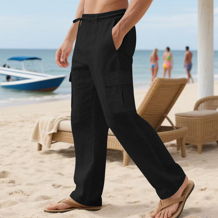 Men's cargo pants with elastic waistband and functional pockets Lune London