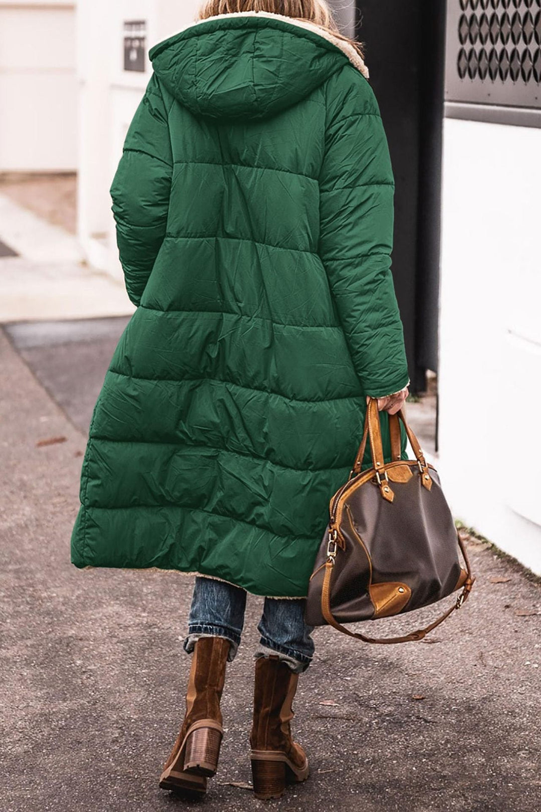 Women's Long Padded Winter Jacket with Fleece Lining Lune London