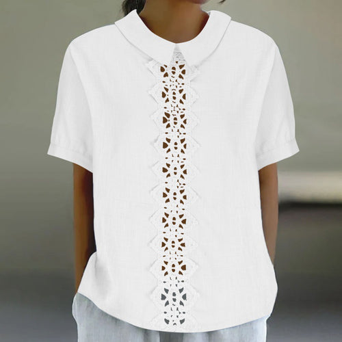Ladies Light Lace Panel Blouse Lune London