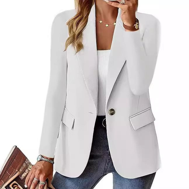 Ladies Elegant Business Blazer with Tailored Fit and Chic Texture and Style