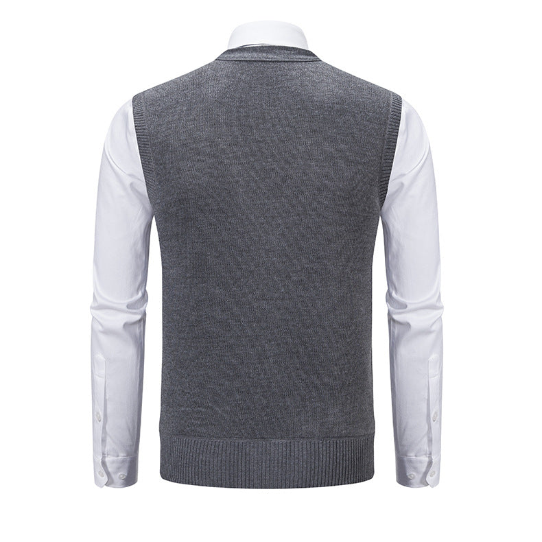 Lune London men's fashion knitted vest with checkered pattern