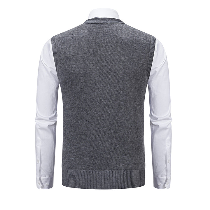 Lune London men's fashion knitted vest with checkered pattern