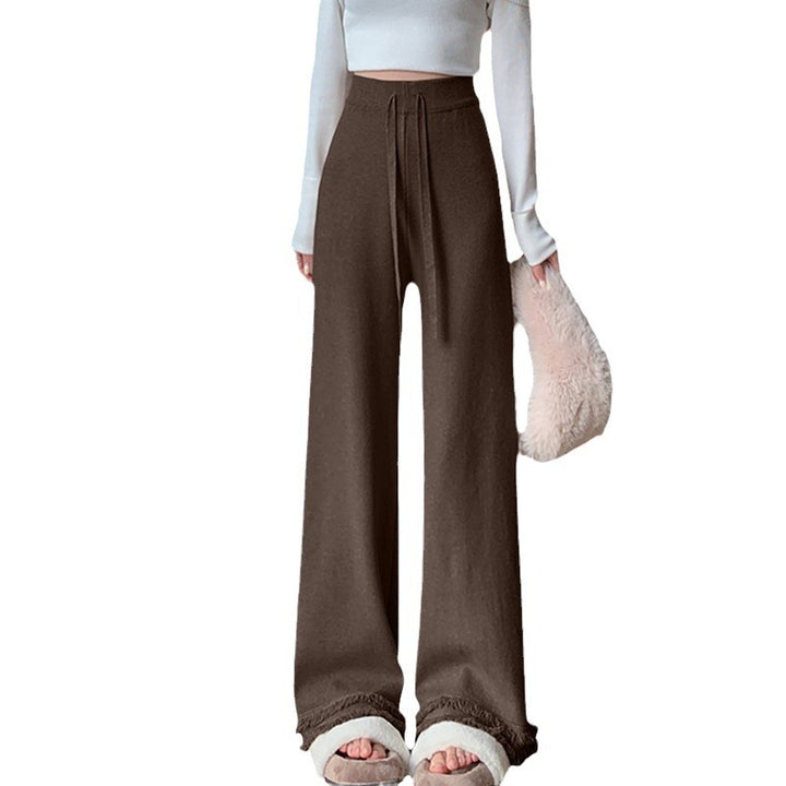Ladies Elegant and Comfortable High-Waisted Pants with Stylish Fringes Lune London