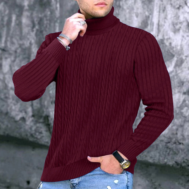 Modern turtleneck sweater for men with textured design Lune London