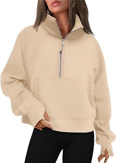 Ladies stylish half-zip sweatshirt Chic und Stil