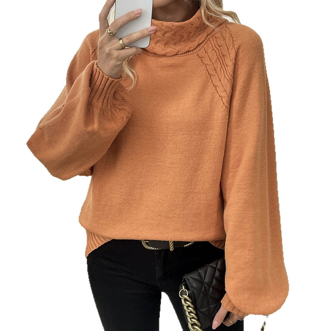 Pull femme avec col roulé et design en câble texturé Chic & Stil