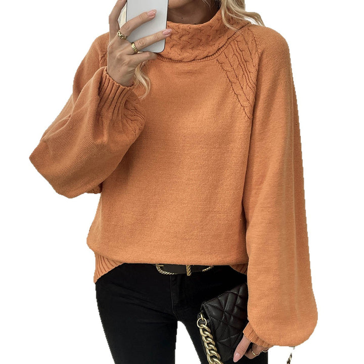 Pull femme avec col roulé et design en câble texturé Chic & Stil
