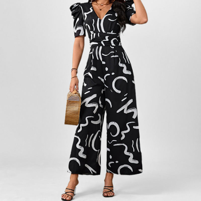 Femmes élégant combinaison avec motif graphique stylé Chic & Stil