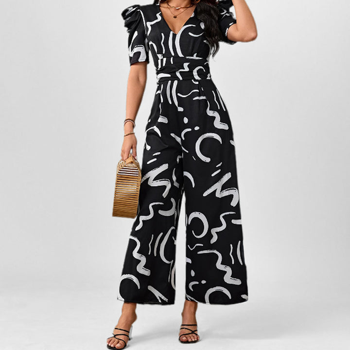 Femmes élégant combinaison avec motif graphique stylé Chic & Stil
