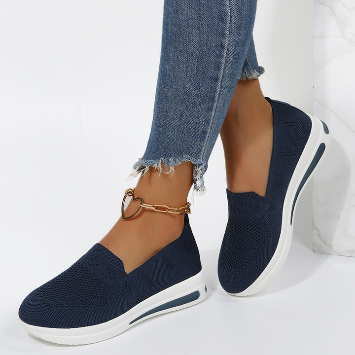 Trendy Slip-On Sneakers for Women with Breathable Mesh Upper and Non-Slip Sole Lune London