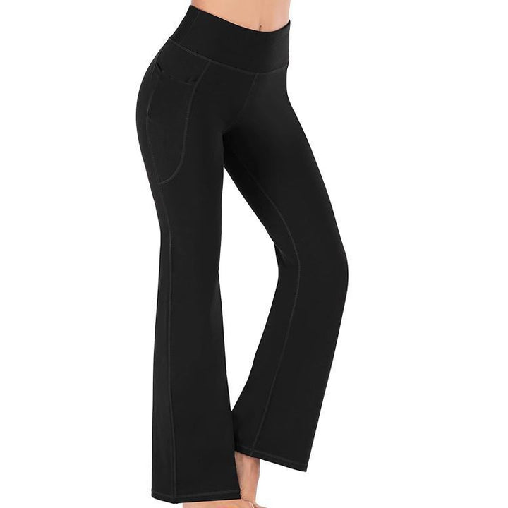 High-waisted bootcut yoga pants for women with practical pockets Lune London