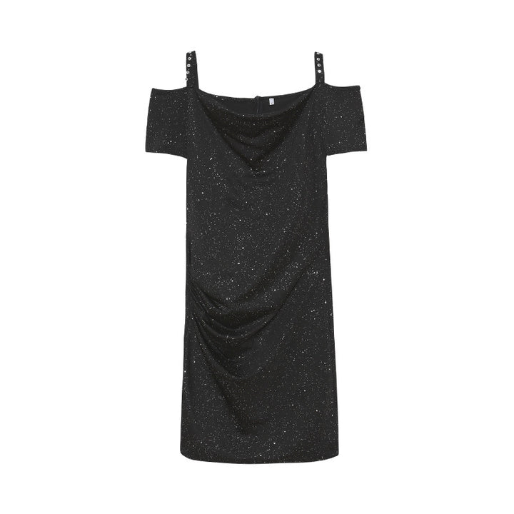 Strapless dress with ruffles Lune London