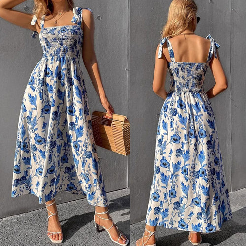 Lune London smocked strap maxi dress for ladies