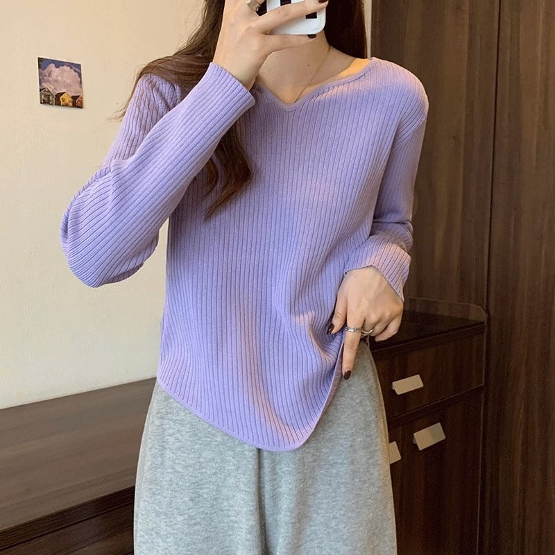 Women's casual long-sleeve shirt with fine ribbed texture Chic & Stil