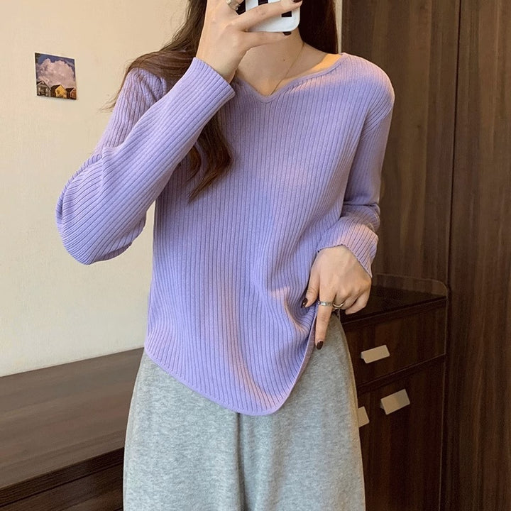 Women's casual long-sleeve shirt with fine ribbed texture Chic & Stil