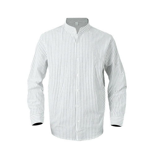 Elegant striped shirt for men with a high collar and modern details Lune London