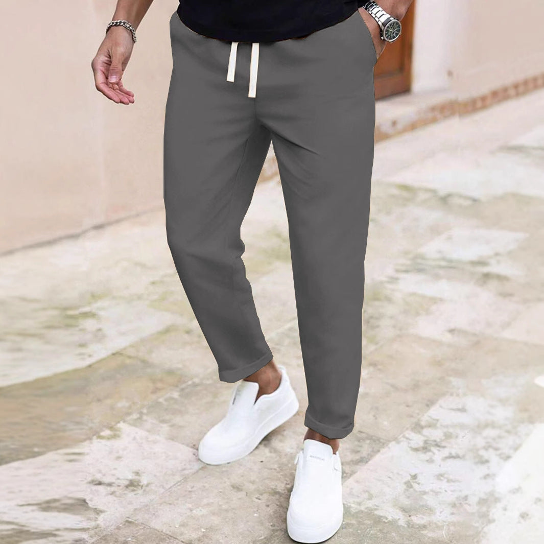 Casual men's jogger pants with adjustable waistband Lune London