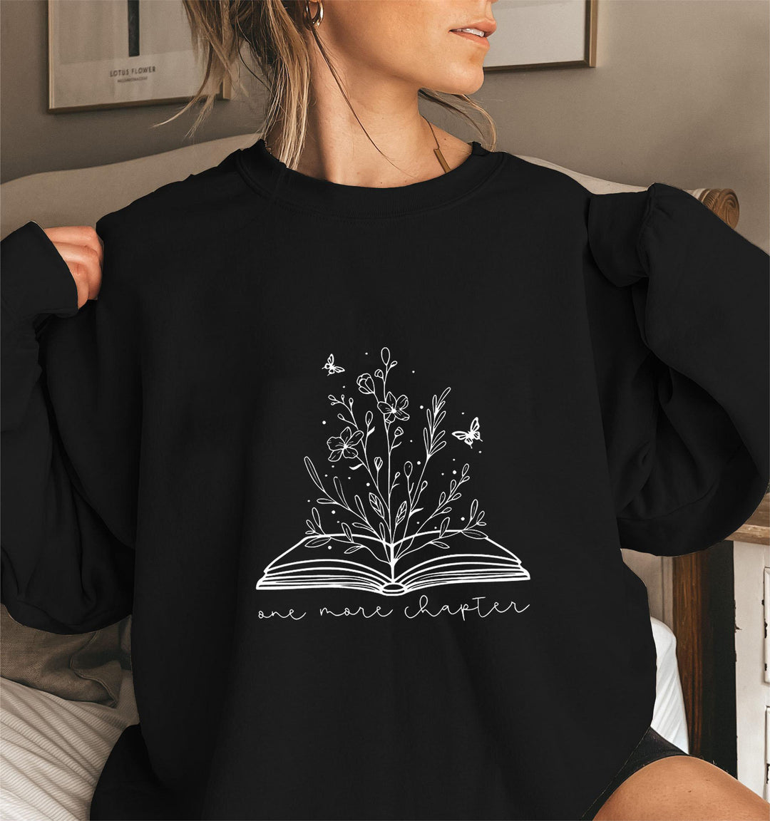Sweatshirt pour femmes avec un design floral élégant et un imprimé inspirant Chic & Stil