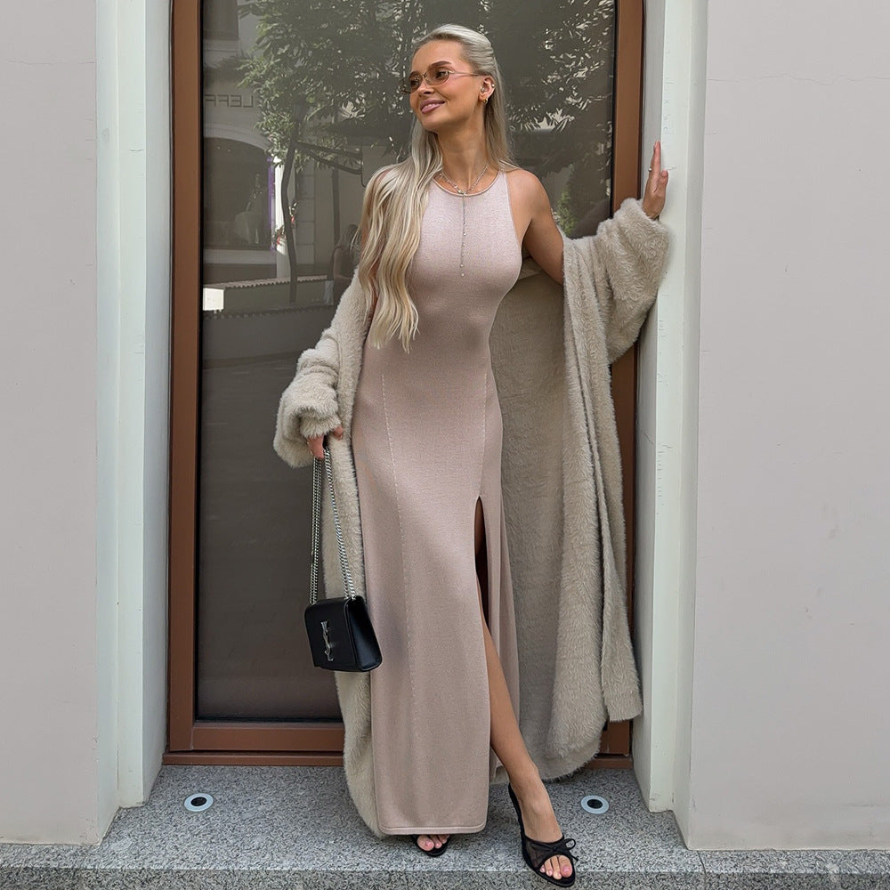 Ladies long plush cardigan with a loose fit Lune London
