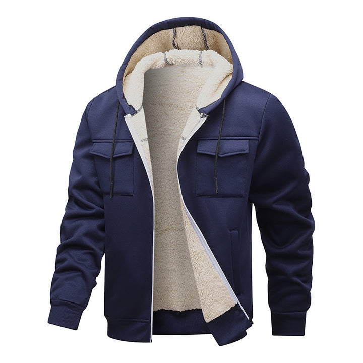 Padded hooded jacket for men with a sporty design and practical pockets Lune London