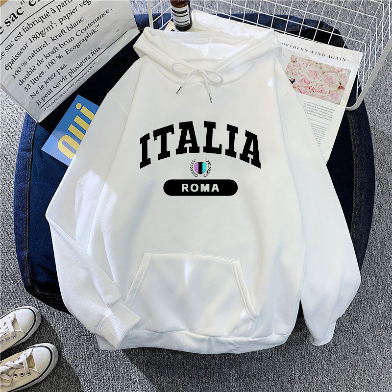 Ladies hoodie with Italy print Chic & Stil
