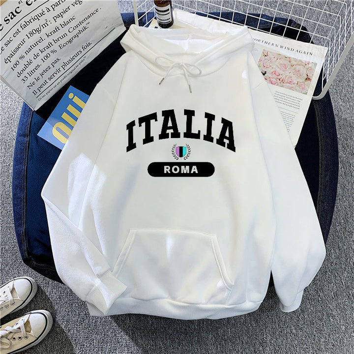 Ladies hoodie with Italy print Chic & Stil