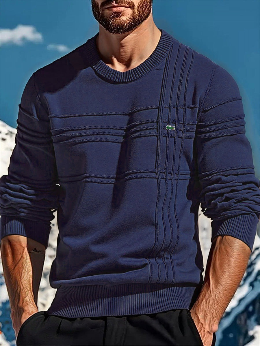Stylish knitted sweater for men with unique texture details Lune London