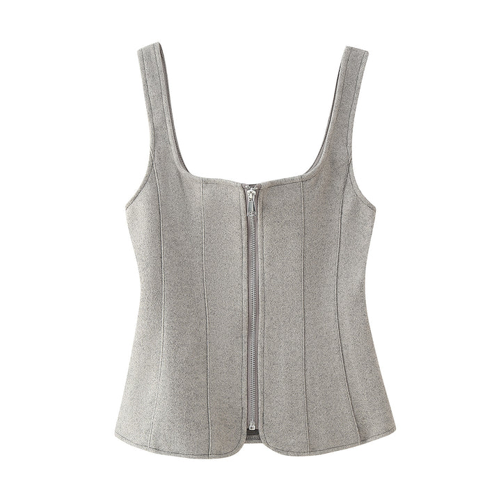 Ladies Highly fitted Bustier top with elegant zipper Lune London