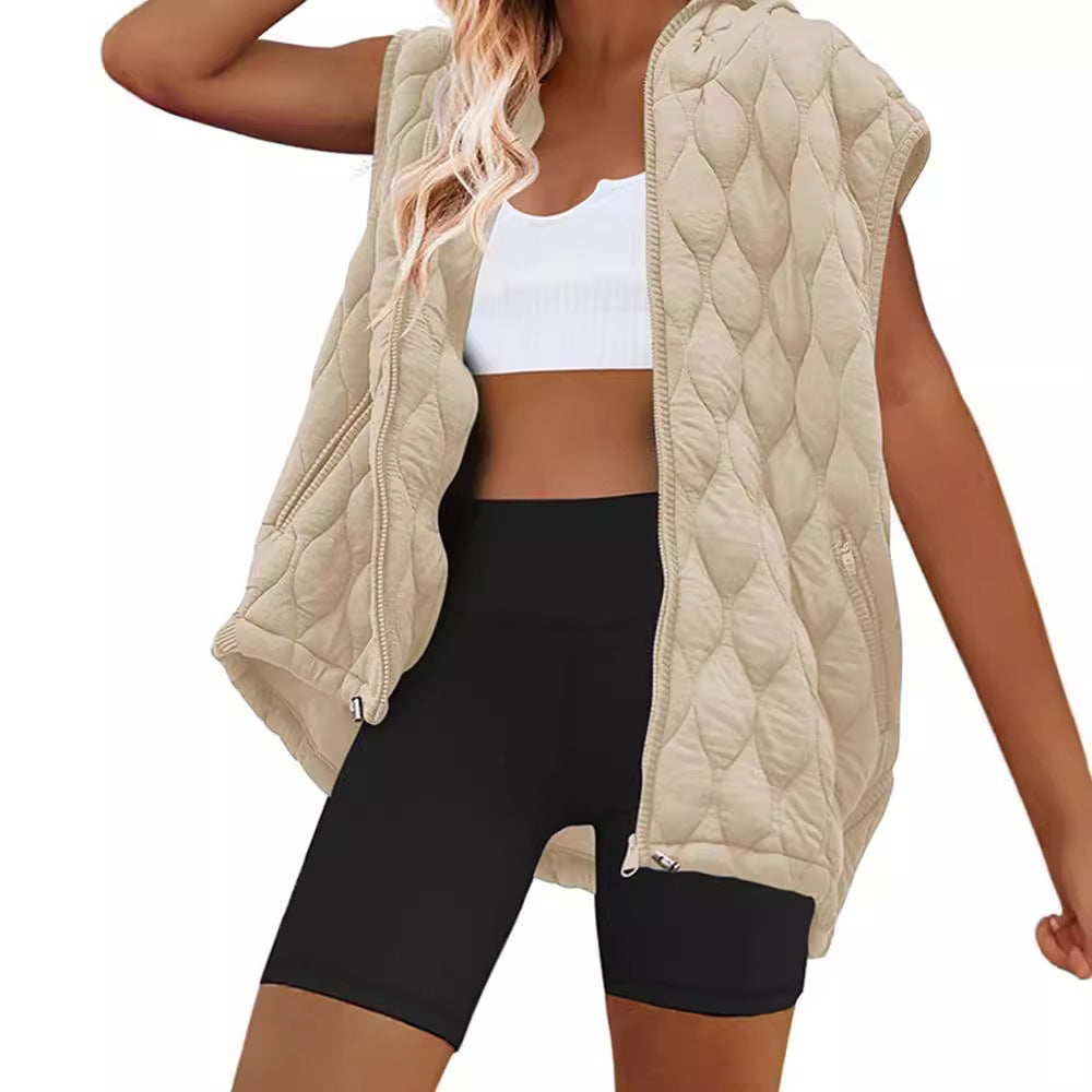 Lady hoodie with quilted design Lune London