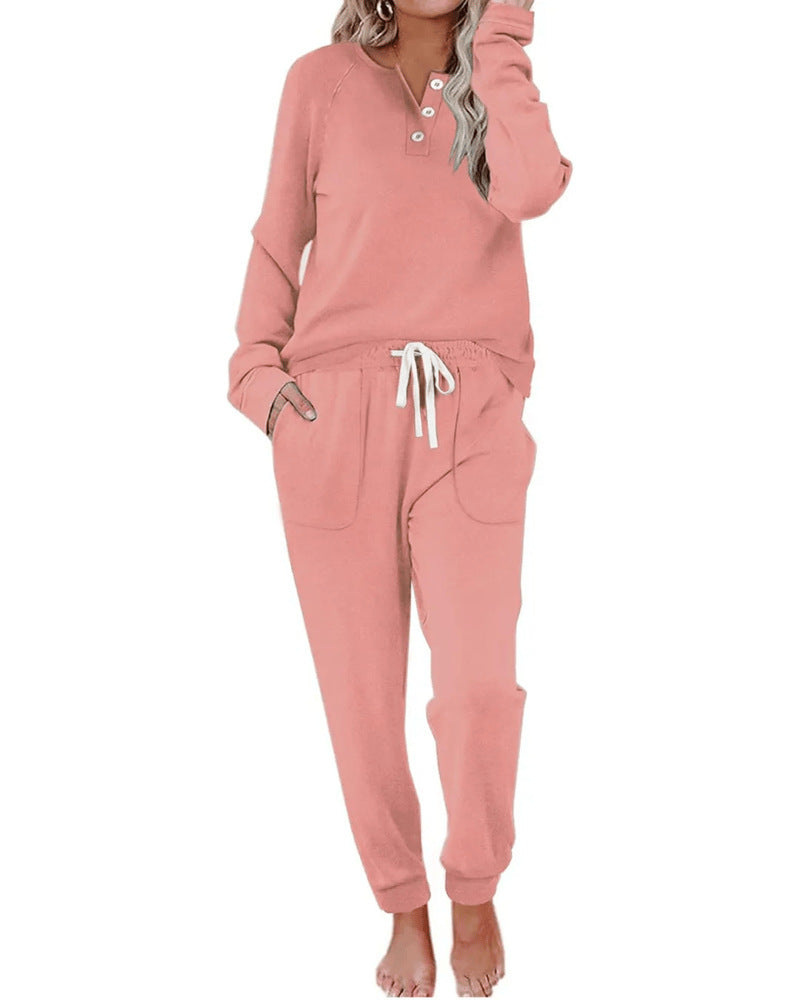 Casual outfit for women with button placket and elastic waist Lune London