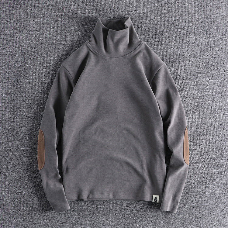 Men's polar fleece sweater with contrasting elbow patches Lune London