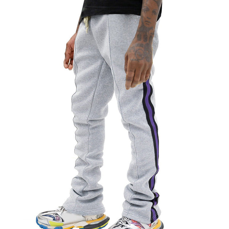 Stylish sweatpants for men with adjustable waistband and contrasting side elements Lune London