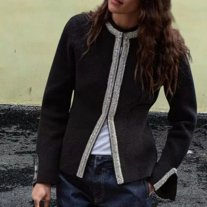 Ladies Elegant Blazer with fine border details Lune London