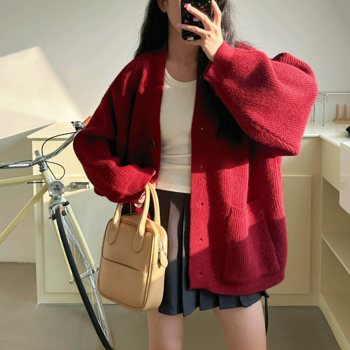 Cardigan Douillet pour Femme avec Grandes Poches et Détails de Boutons Chic & Stil