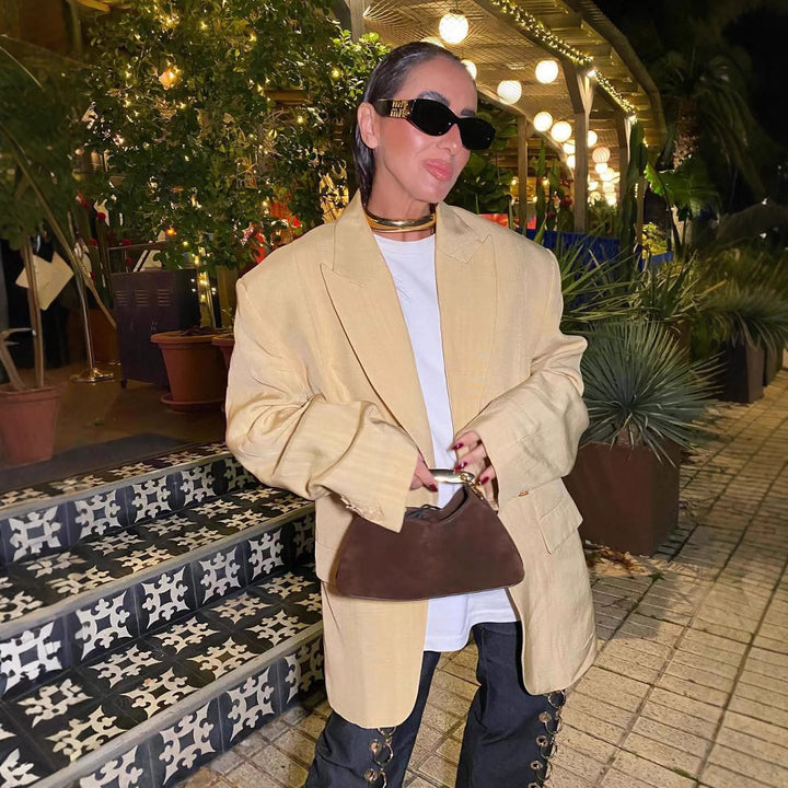 Oversized jacket for women in high-quality linen Lune London