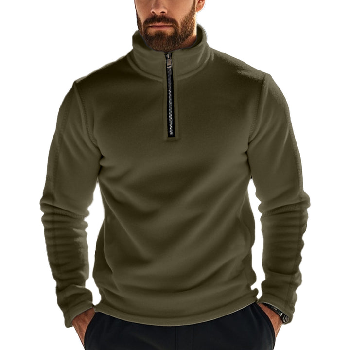 Men's fleece pullover with high collar Lune London