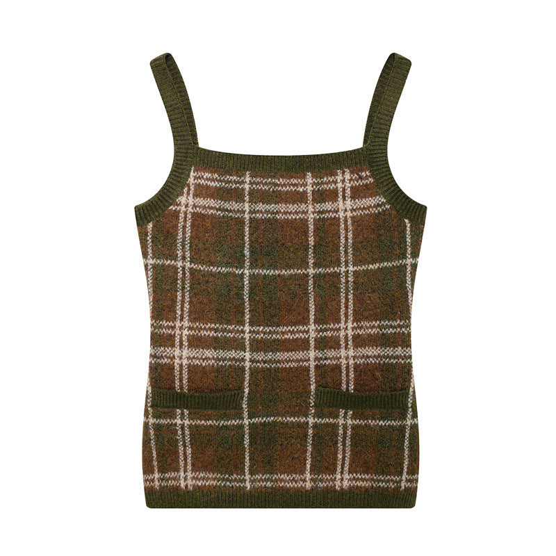 Ladies Fluid Checked Jacket with Elegant Stand-Up Collar Lune London