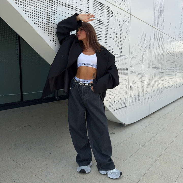 Wide jeans for women with high waist fashionable Lune London