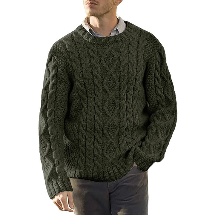 Chunky knit sweater for men with classic relief pattern Lune London
