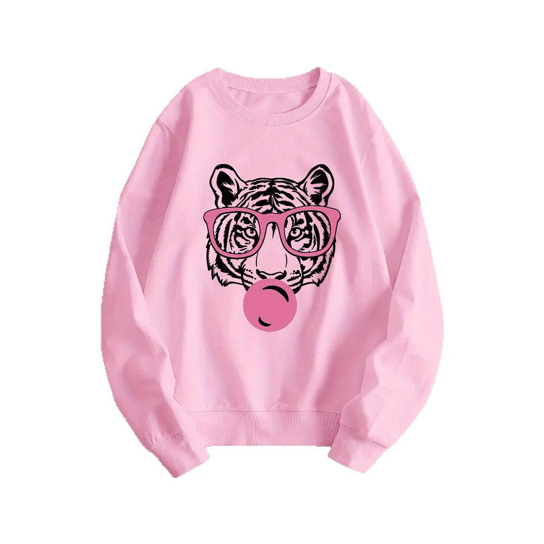 Sweat-shirt pour femmes avec design de tigre créatif et coupe décontractée Chic & Stil
